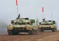中國陸軍69式主戰坦克在演習中
