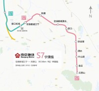 南京地鐵S7寧溧線線路示意圖