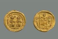 有查士丁尼肖像的古羅馬錢幣