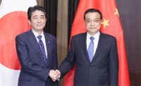 安倍與中國總理李克強