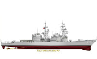 DD963斯普魯恩斯號驅逐艦側視線圖