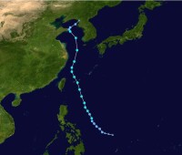 強熱帶風暴米雷 路徑圖