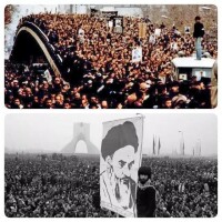 對霍梅尼狂熱崇拜的伊朗民眾