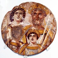 王朝建立者塞維魯的全家福 包括他的著名兒子卡拉卡拉