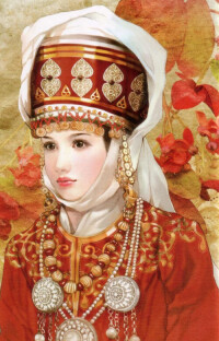 靚麗的柯爾克孜族的盛裝嫁衣