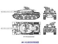 AMX-30主戰坦克四視線圖