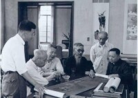 1962年顏文梁與豐子愷、林風眠、賀天健、張充仁、張樂平合照