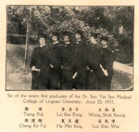 1937年廣州私立嶺大孫逸仙博士醫學院畢業生