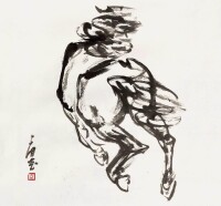 李廣明作品“水墨馬”