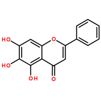 黃芩素分子結構圖