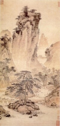 關山行旅圖[明代戴進畫作]