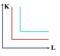 列昂惕夫生產函數的等產量曲線