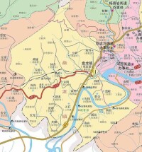 盤龍鎮行政區域圖