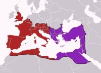 395年狄奧多西過世后帝國分裂后的版圖