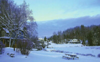 普萊西德湖雪景