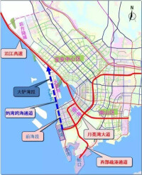 渤海海峽跨海通道位置示意圖