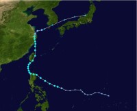 熱帶風暴鳳凰 路徑圖