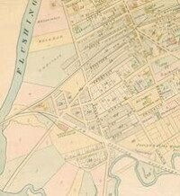 1891年的法拉盛城區地圖