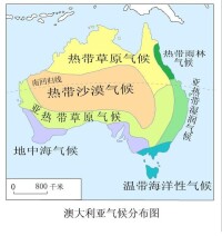 澳大利亞氣候分布圖