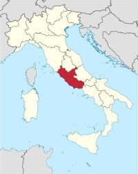 拉齊奧大區在義大利的位置