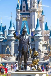 華特·迪士尼先生與米奇的銅像