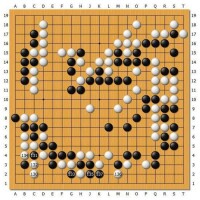 白棋主動取勢，20位跳的下法