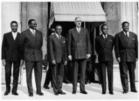 戴高樂與西非協商委員會成員國首腦