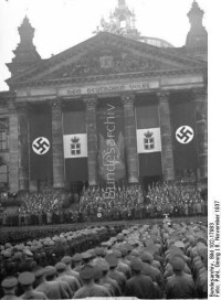 義大利和納粹德國在國會大廈前的反共集會