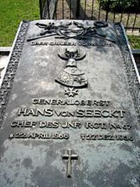 漢斯·馮·塞克特的墓誌銘