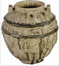安徽博物院收藏的這件壽州窯青釉貼塑罐