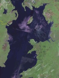 愛爾蘭海衛星圖