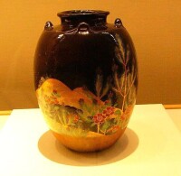 野野村仁清的色繪若竹圖茶壺