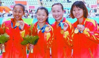 獲得亞運會女子團體金牌