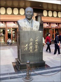 北京市百貨大樓前的張秉貴同志銅像