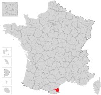 佩皮尼昂地區在法國的位置