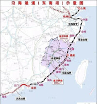 廈深鐵路線路及站點圖