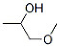 丙二醇單甲醚的分子結構圖