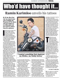 Ramin Karimloo Tattoos