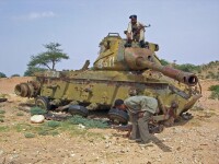 索馬利亞內戰中被擊毀的M47中型坦克
