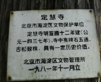 1981年北京文物部門勘驗后立碑牌