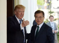 特朗普與韓國總統文在寅