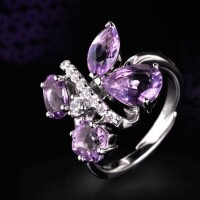 天然紫水晶戒指