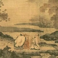 台北故宮博物院藏南宋佚名作《虎溪三笑圖》
