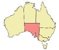 南澳大利亞州地理位置圖