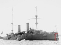 “海圻”艦建成時在英國試航的照片