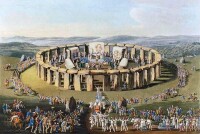 1815年繪製的一幅有關德魯伊教團在巨石陣舉行祭祀的想象圖1
