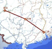 貴廣高速鐵路線路地圖