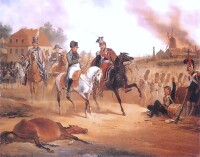 拿破崙與波尼亞托夫斯基在萊比錫戰場