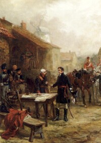 威靈頓與布呂歇爾戰前會面