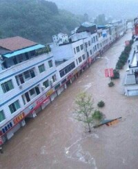 四川廣元連陰雨造成山洪暴發